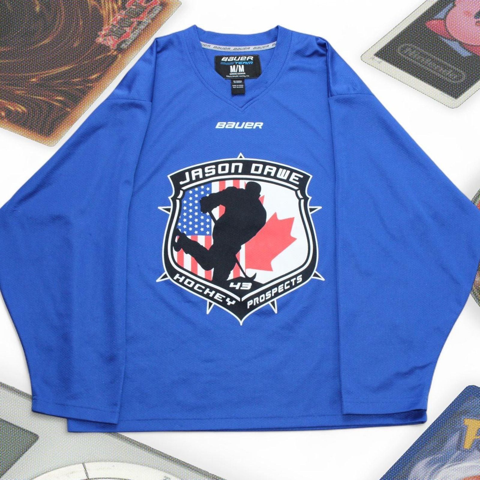 & Other Stories Blue Y2K Bauer Long sleeve Graphic Hockey Jersey Size US M / EU 48-50 / 2 - 1 Thumbnail