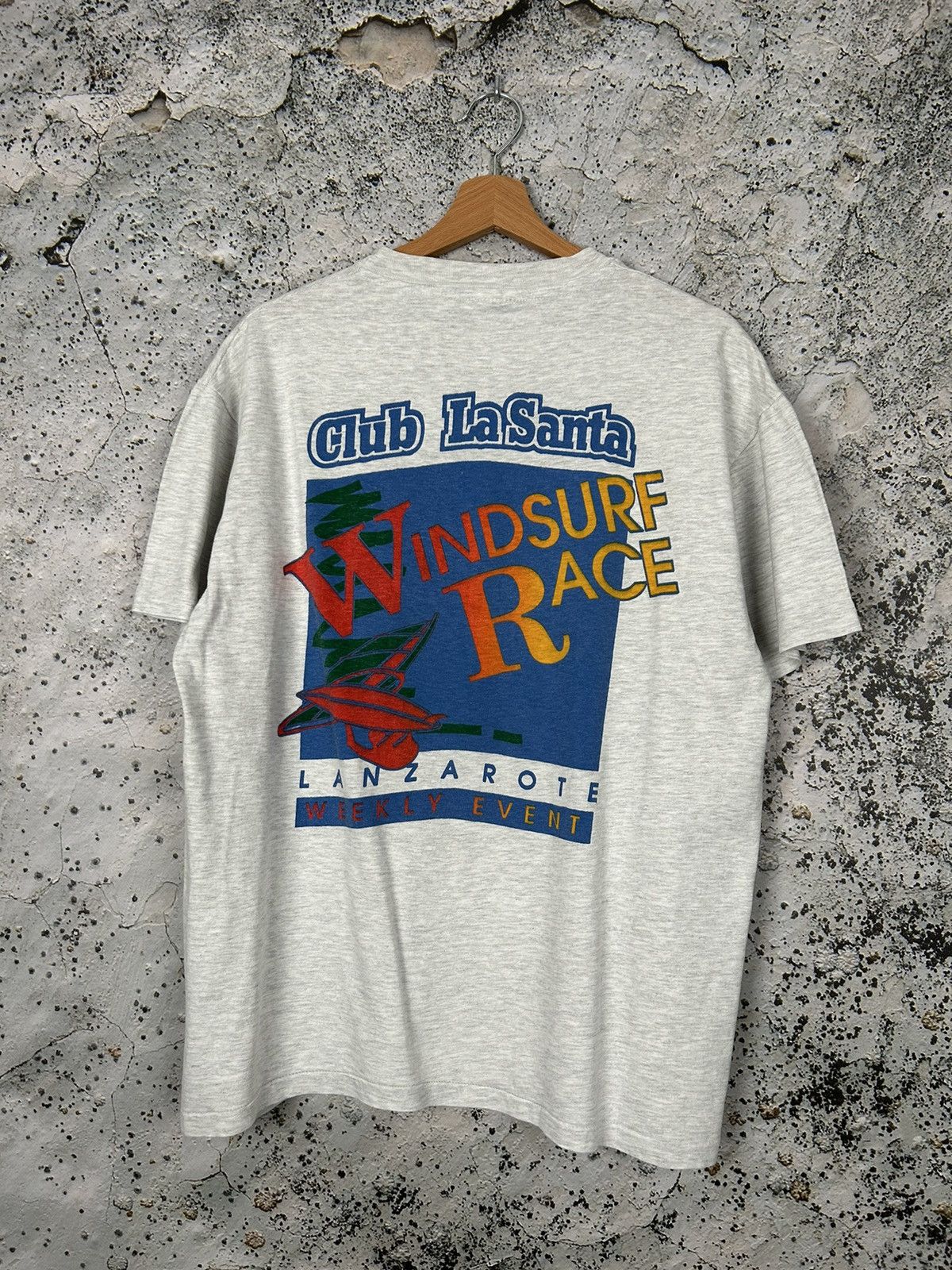 Vintage Vintage Club LaSanta Windsurf Race Lanzarote Single Stitch Size US L / EU 52-54 / 3 - 1 Thumbnail
