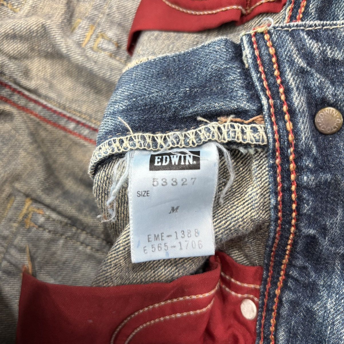 Edwin Edwin Flared Buckle Back Distressed Jeans Size US 32 / EU 48 - 8 Thumbnail