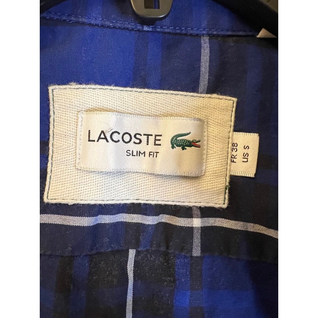 Lacoste Lacoste Blue Check Dress Shirt Size US S / EU 44-46 / 1 - 3 Thumbnail