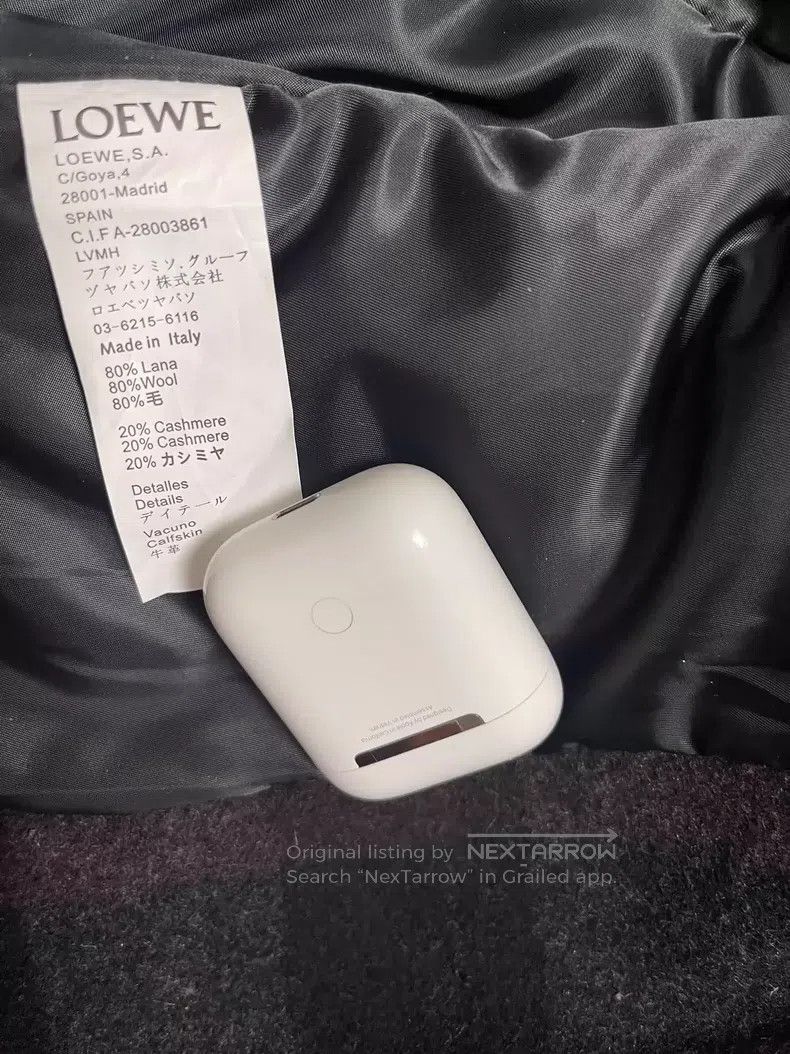 Loewe Loewe Men's Winter Coat, Wool, Cashmere and Leather Patchw Size US M / EU 48-50 / 2 - 9 Thumbnail