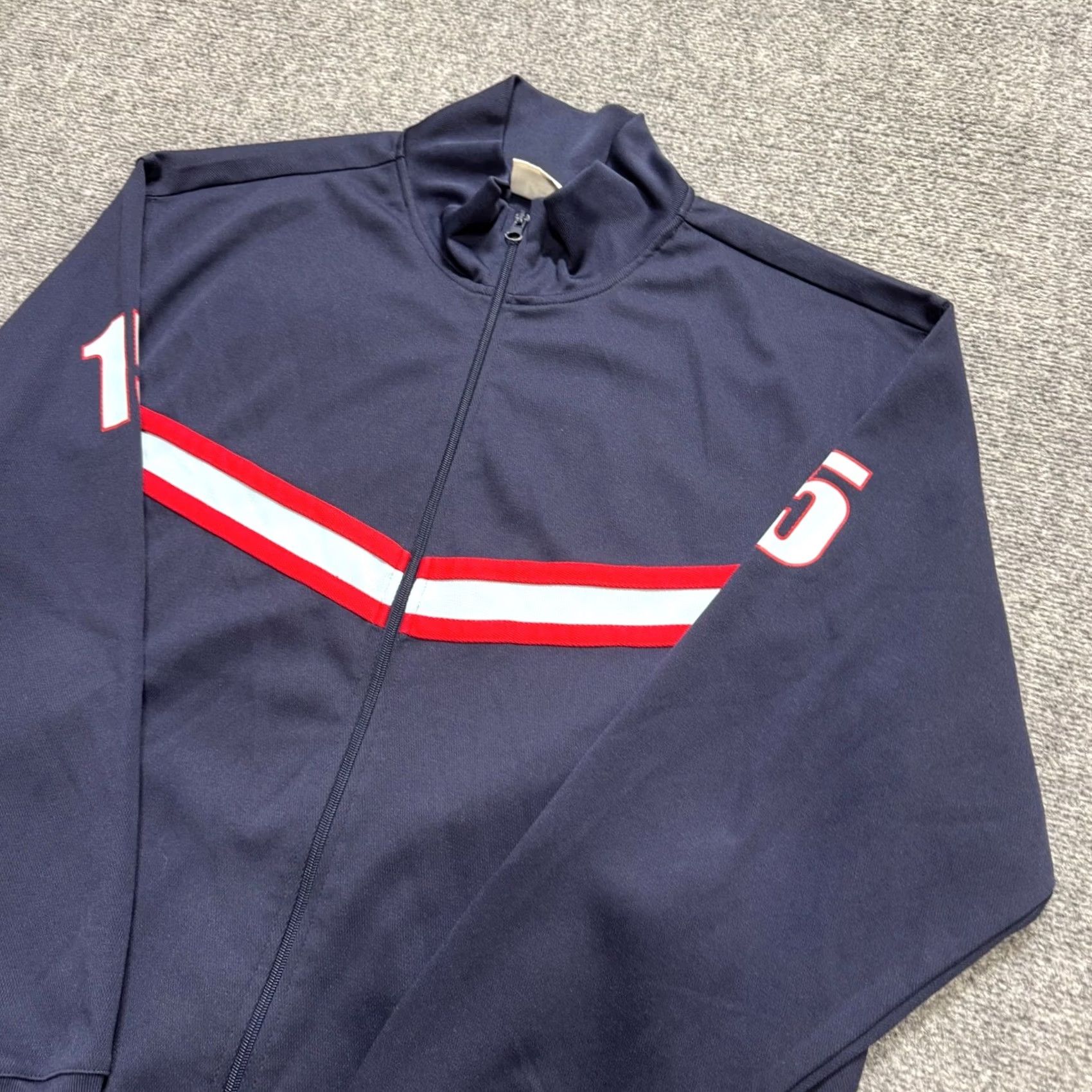 Lee VINTAGE LEE Track Jacket Full-zip Men XXL Navy Blue Embroidered Striped Jacket Size US XXL / EU 58 / 5 - 2 Thumbnail