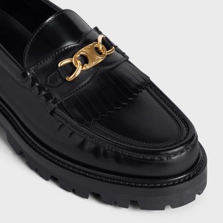 Celine o1bcso1str0824 Loafer Polished Bull & Leopard Printed Hairy Size US 12 / IT 42 - 4 Thumbnail
