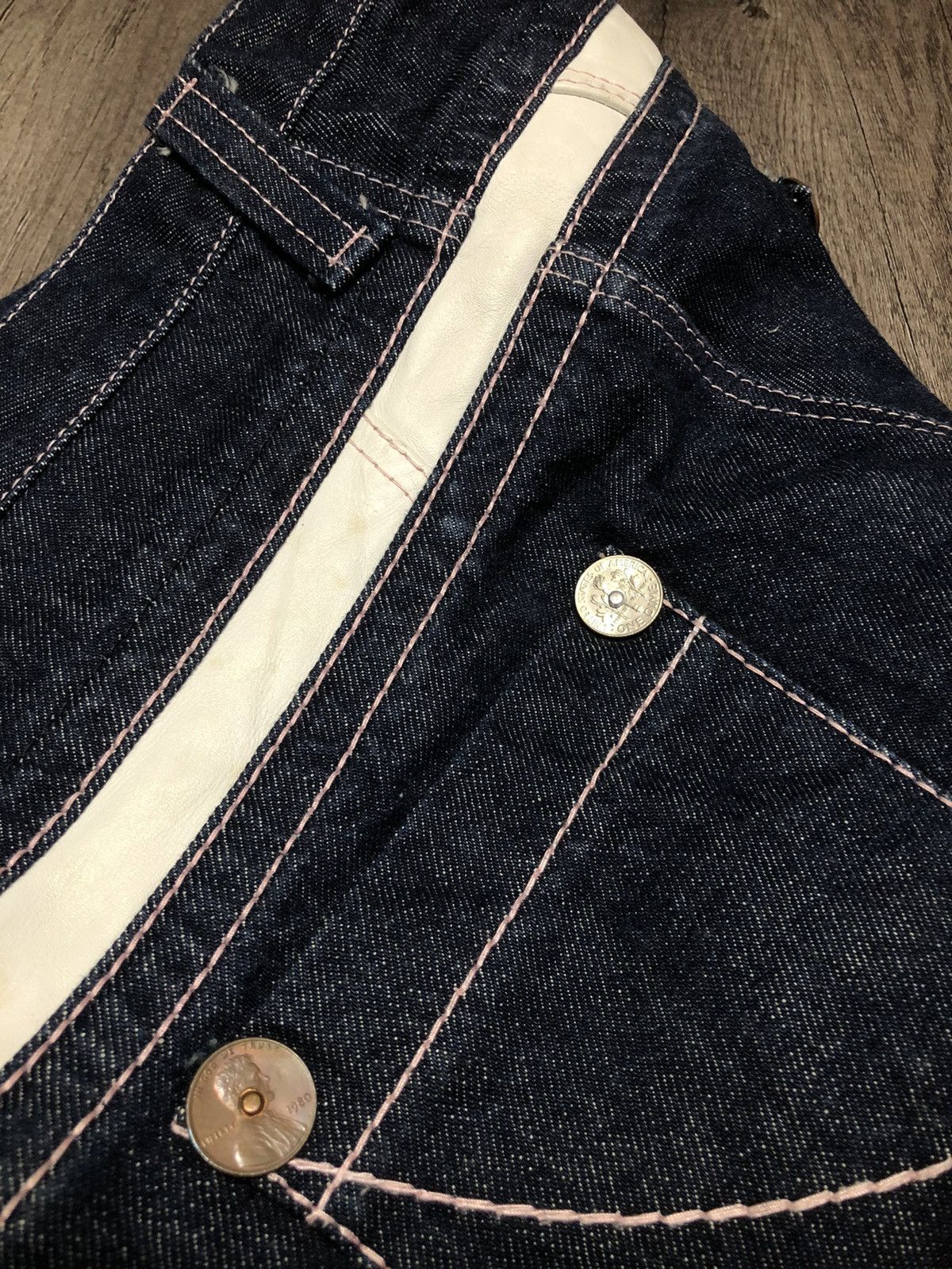 Designer × Japanese Brand × Vintage Vintage Chopper Tooth Denim Jeans Rare Design Unisex Size US 30 / EU 46 - 20 Thumbnail