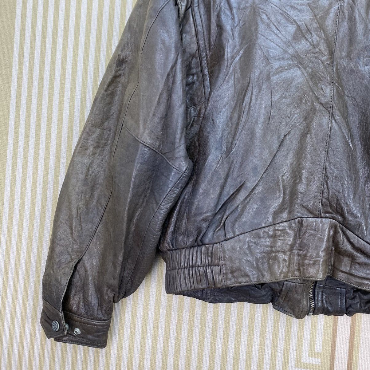 Japanese Brand 🫶 vintage Robert Comstock leather Bomber jacket Size US M / EU 48-50 / 2 - 8 Thumbnail
