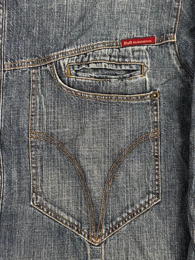 Dolce & Gabbana AW2003 Dolce & Gabbana Blue Cargo Denim Shirt Size US M / EU 48-50 / 2 - 8 Thumbnail