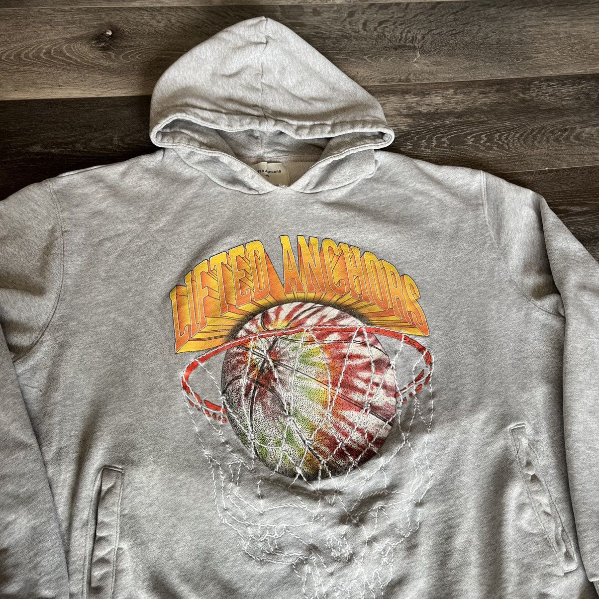 Lifted Anchors × Vintage Lifted Anchors Basketball Embroidered Print Graphic Hoodie Size US L / EU 52-54 / 3 - 2 Thumbnail
