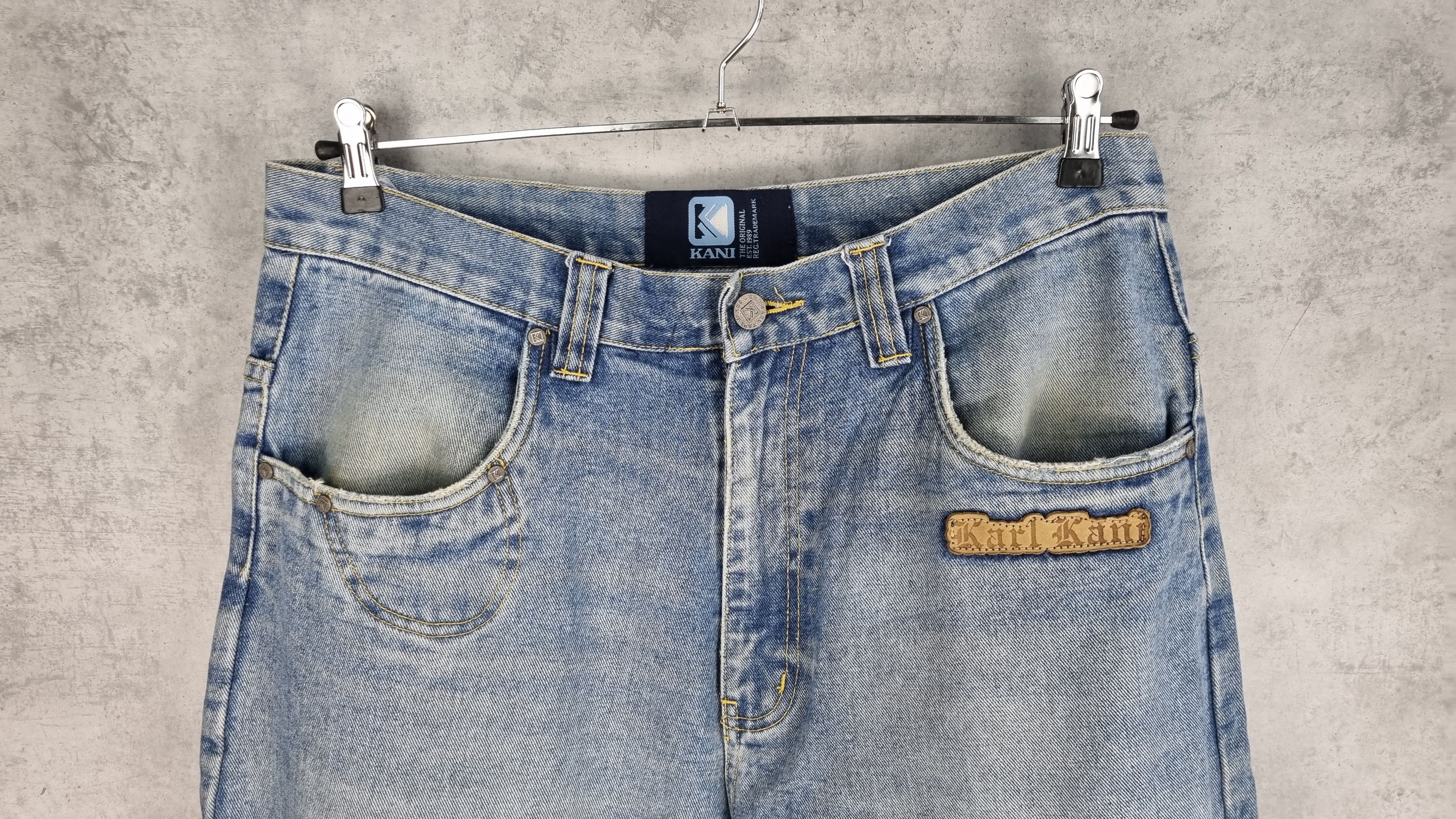 Karl Kani × Vintage × Wu-Tang Clan Karl Kani Brooklyn Embroidered Big Logo Baggy Vintage Jeans Size US 34 / EU 50 - 6 Thumbnail