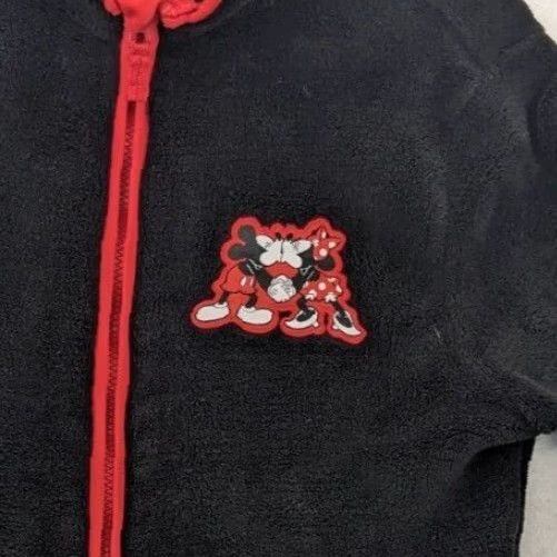 Disney VINTAGE Mickey & Minnie Mouse Disney Store Jacket Womens S Black Full Zip Fleece Lightweight Pockets Collared 90s Theme Mens Womens Size S / US 4 / IT 40 - 2 Thumbnail