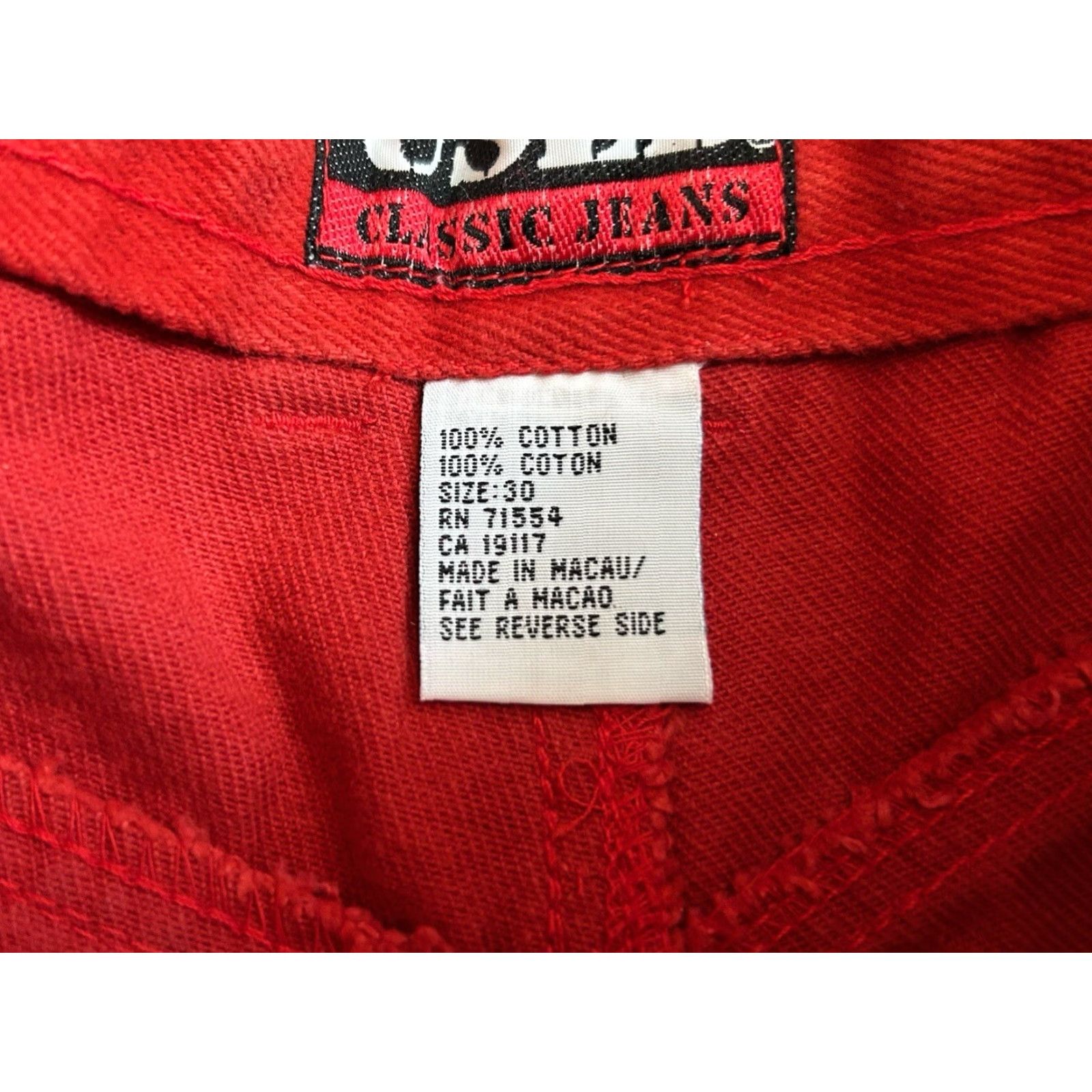 Vintage VINTAGE Get Used Jeans Mens 30 Red 90s Deadstock NOS NWT Modern "Jeans" Size US 30 / EU 46 - 6 Thumbnail