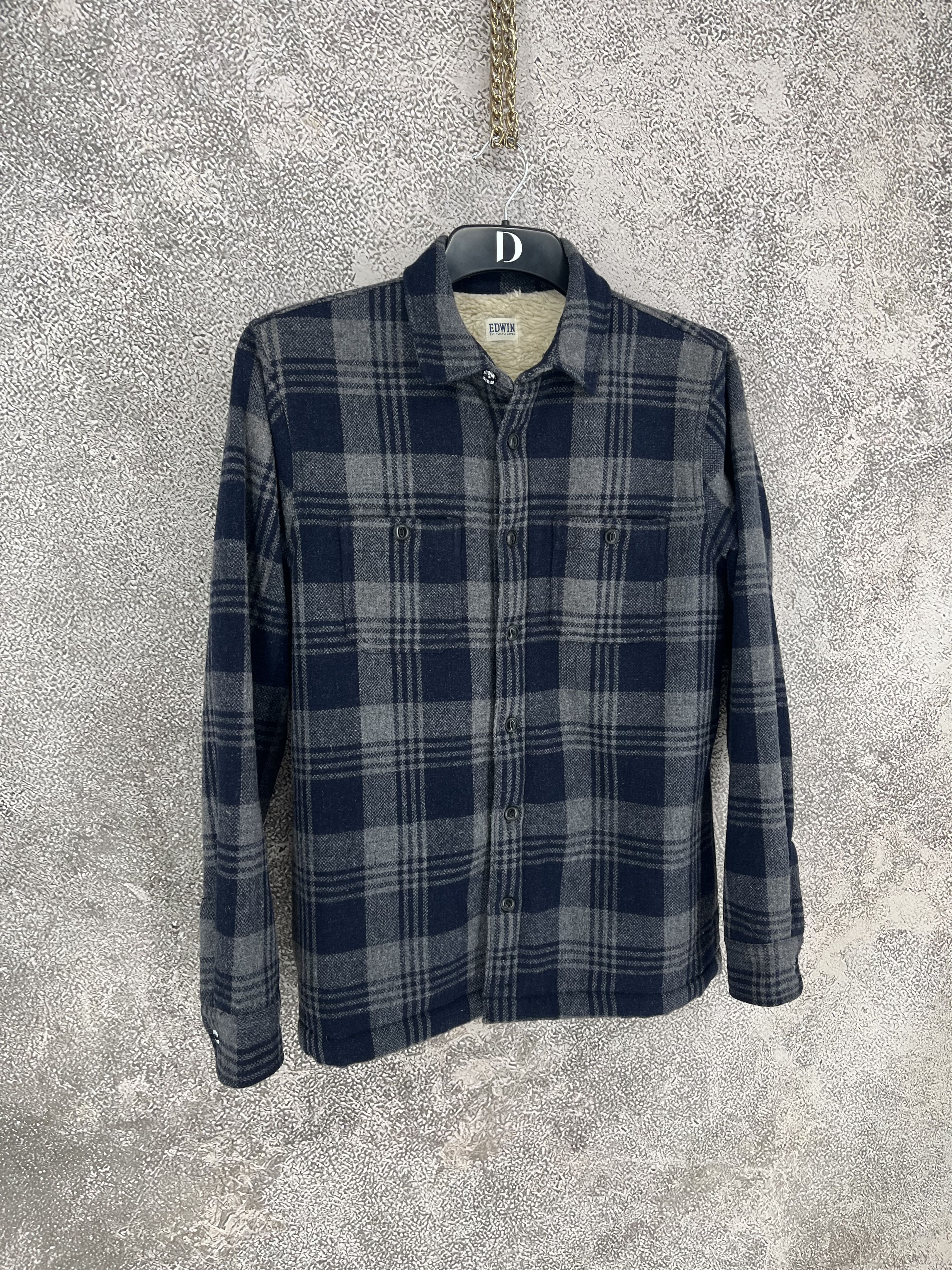 Edwin Edvin Sherpa-Lined Flannel Shirt Jacket Men’s Size-M Size US M / EU 48-50 / 2 - 2 Thumbnail