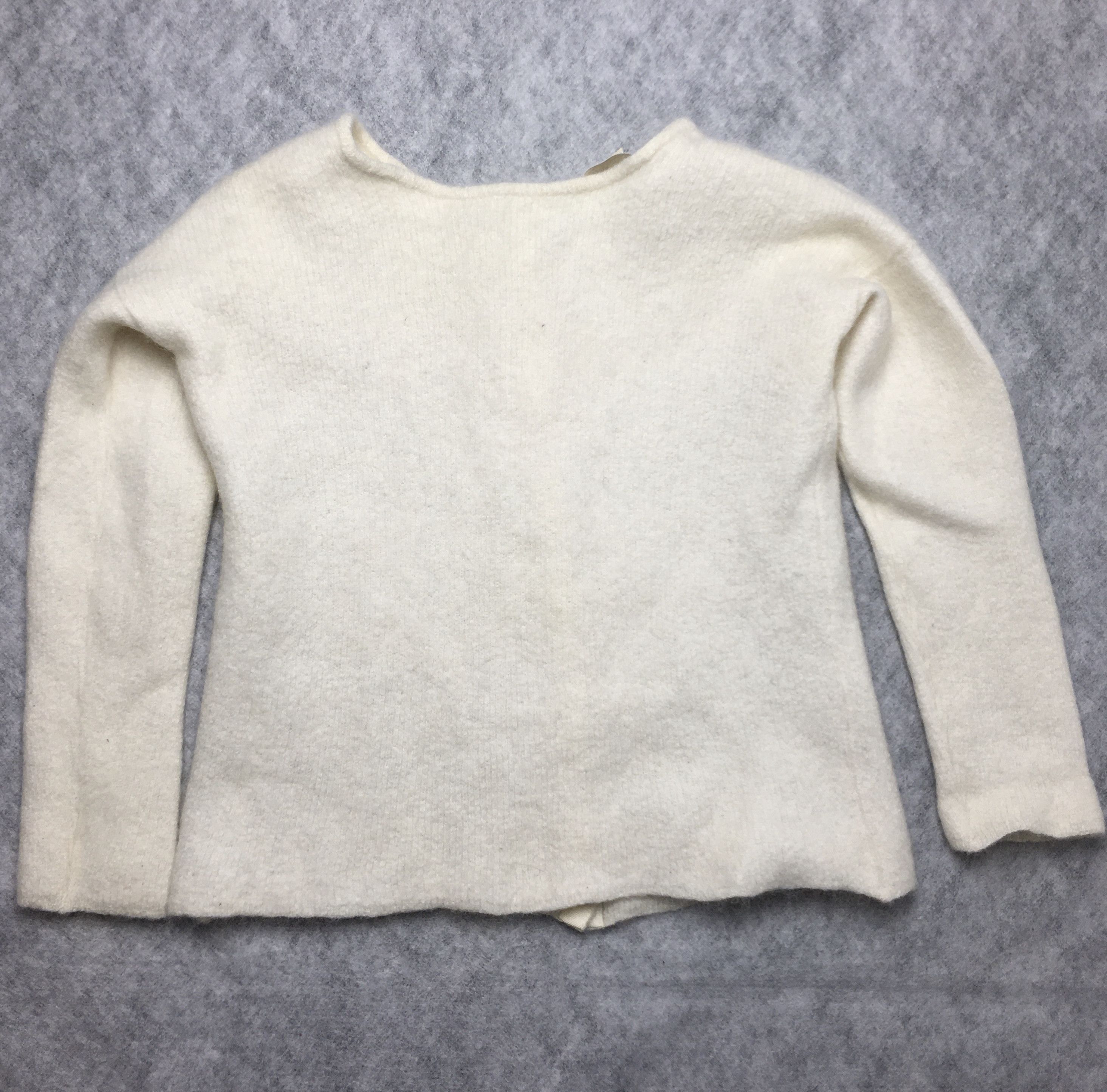 Sezane SÉZANE Gaspard Crop Cardigan Mohair Alpaca Sweater Ecru Size M / US 6-8 / IT 42-44 - 6 Thumbnail
