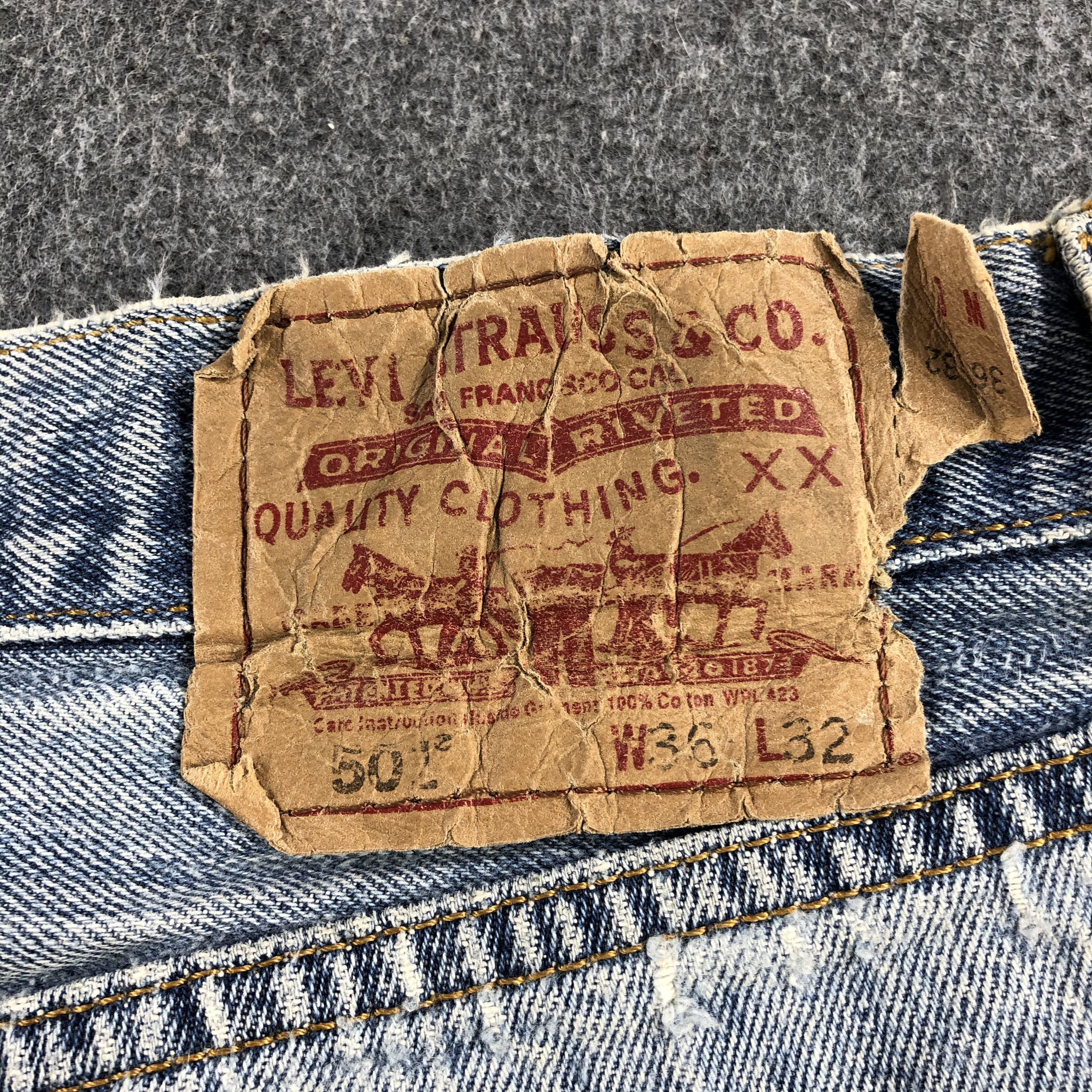 Levi's Vintage Light Wash Levis 501 Jeans-J2166 Size US 36 / EU 52 - 5 Thumbnail