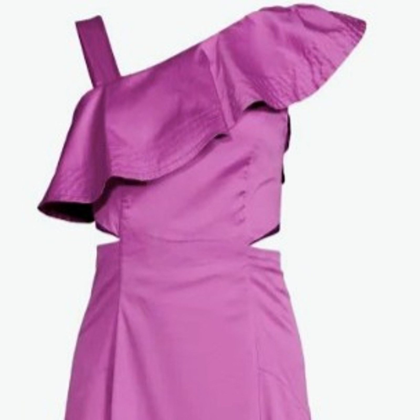 Veronica Beard Veronica Beard Beilla Ruffle A Line Dress Vivid Orchid Size M / US 6-8 / IT 42-44 - 4 Thumbnail