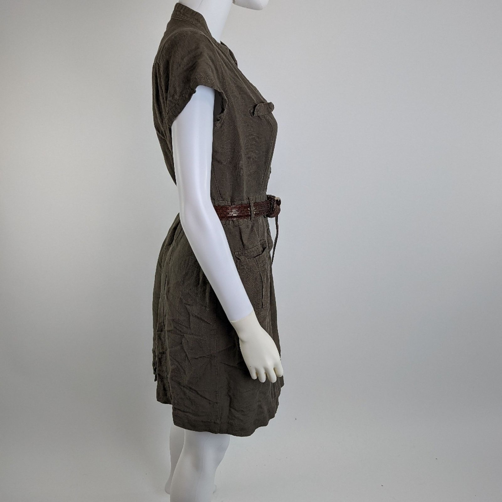Banana Republic Banana Republic Safari Army Green Cargo Dress 8 Size M / US 6-8 / IT 42-44 - 5 Thumbnail