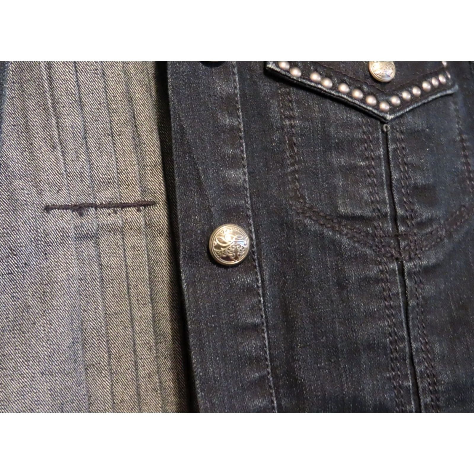 Vintage Style & Co. Denim Jacket Women Blue Medium Wash Short Sleeve Trucker Button Pockets Casual Workwear Size M / US 6-8 / IT 42-44 - 4 Thumbnail