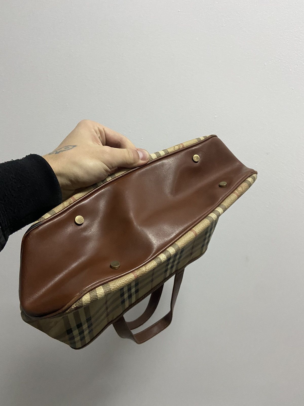 Burberry × Vintage Burberry nova check bag vintage canvas luxury Size ONE SIZE - 3 Thumbnail