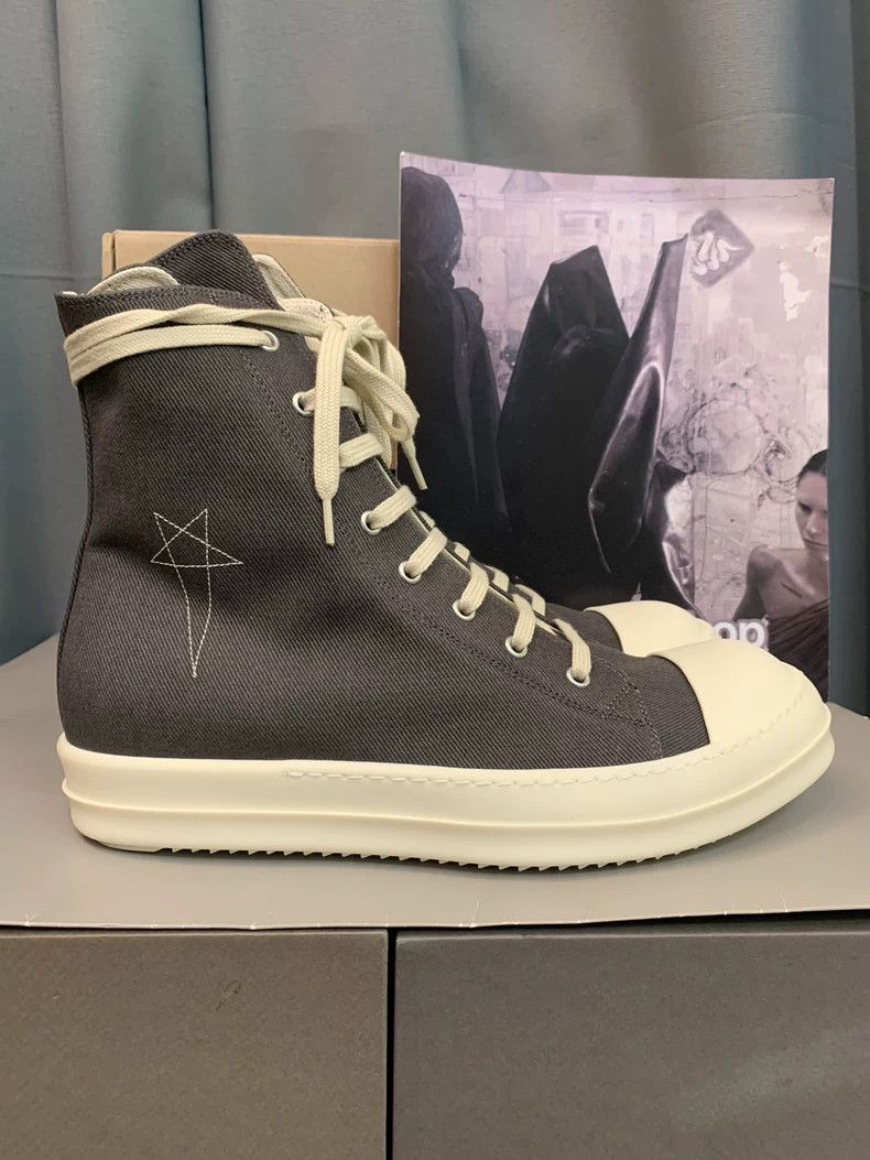 Rick Owens Rick Owens Canvas five Miscanthus sinensis star embroidere Size US 11 / EU 44 - 1 Thumbnail
