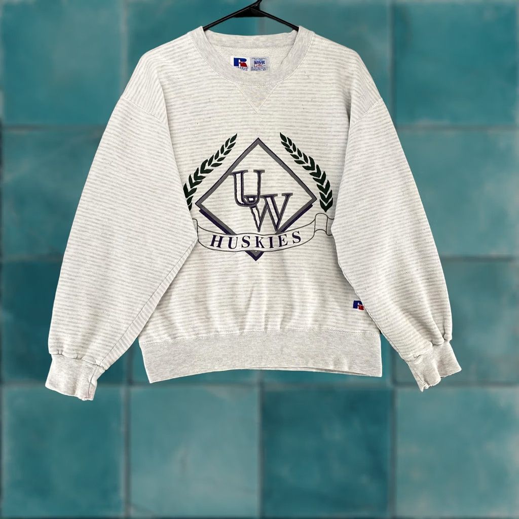 Russell Athletic VINTAGE UW Huskies Sweater Mens Medium Russell Athletic Crewneck 90s USA Size US M / EU 48-50 / 2 - 1 Thumbnail