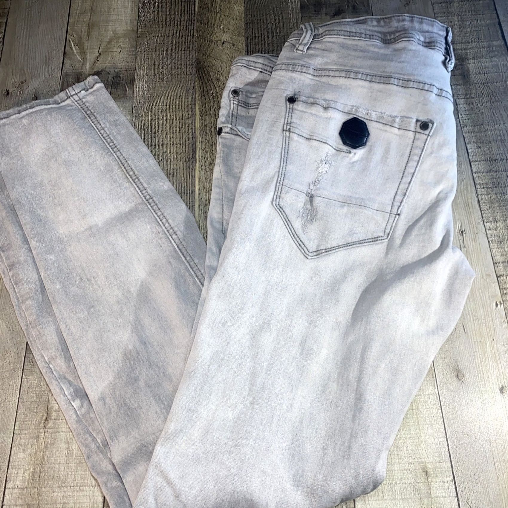 Y/Project Grays Project X Paris Jeans 36 x 32 Gray Skinny Mens Jeans White / Grey 36 Regular Inseam 32 Size US 36 / EU 52 - 3 Thumbnail