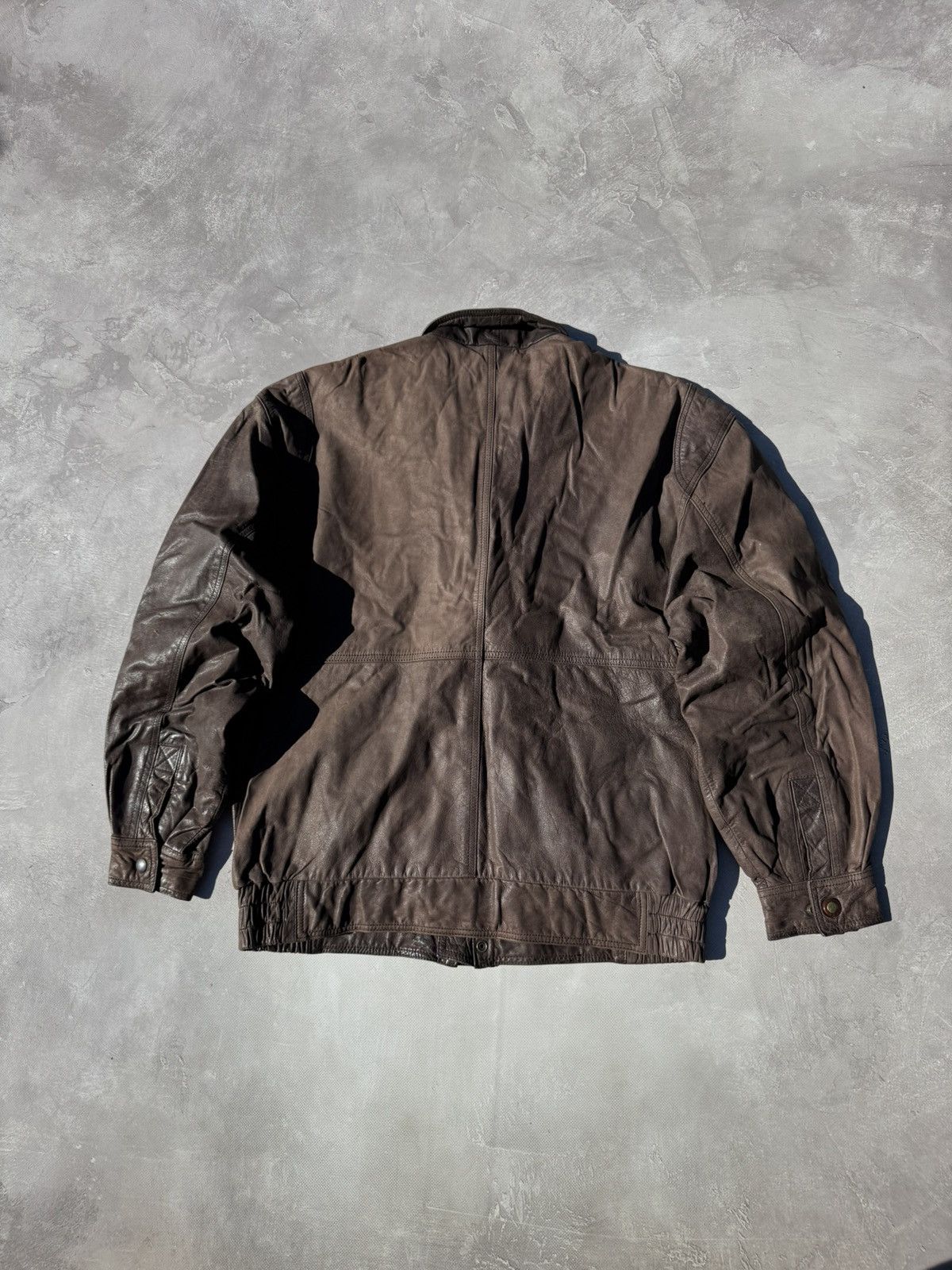 Leather Vintage Distressed Brown Leather Jacket Y2k Size US M / EU 48-50 / 2 - 12 Thumbnail