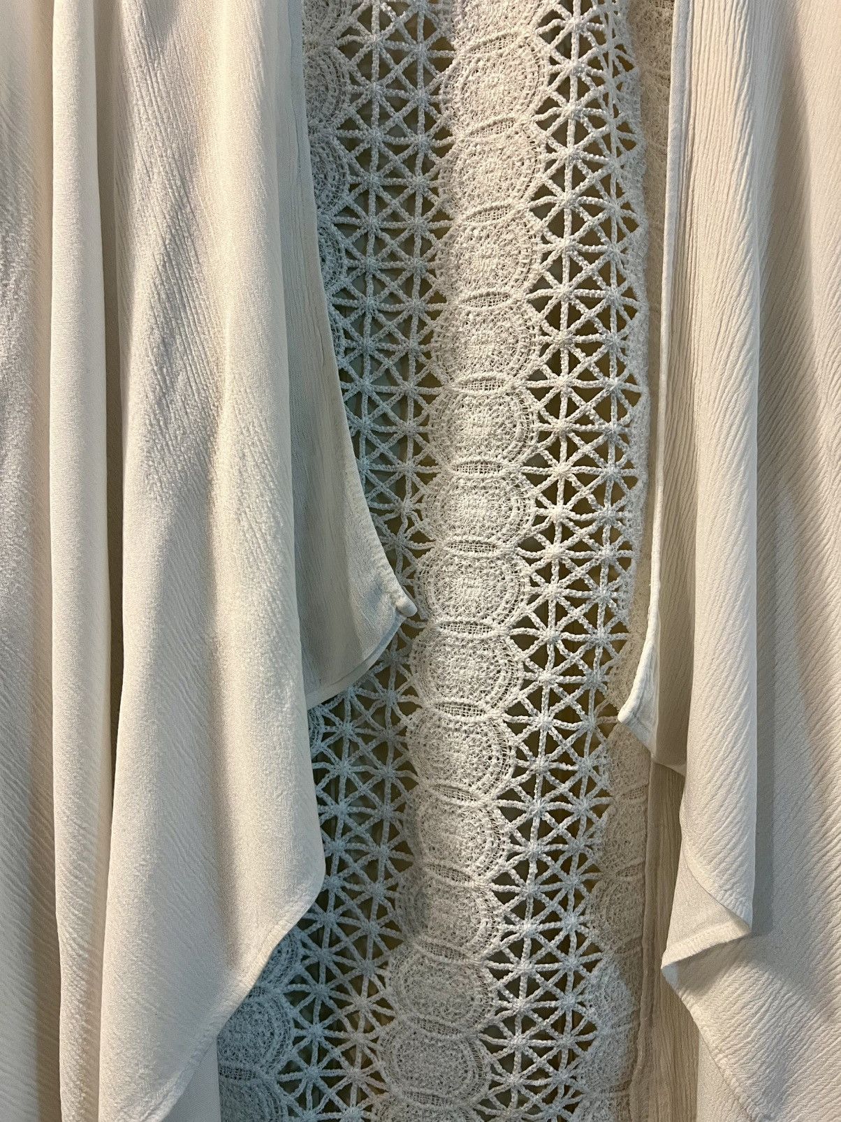 Other dee elle White Cotton Crochet Lace Kaftan Size ONE SIZE - 4 Thumbnail