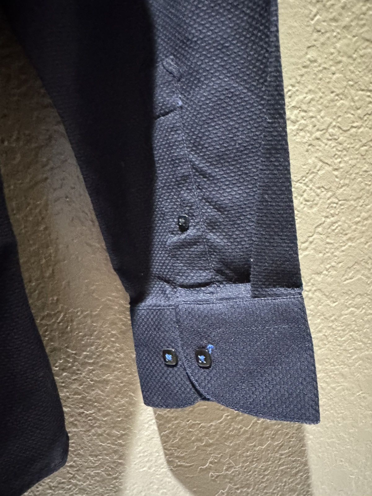Andrew Fezza Andrew Fezza Button Up Shirt Black Thick Slim Fit Medium Size US M / EU 48-50 / 2 - 5 Thumbnail