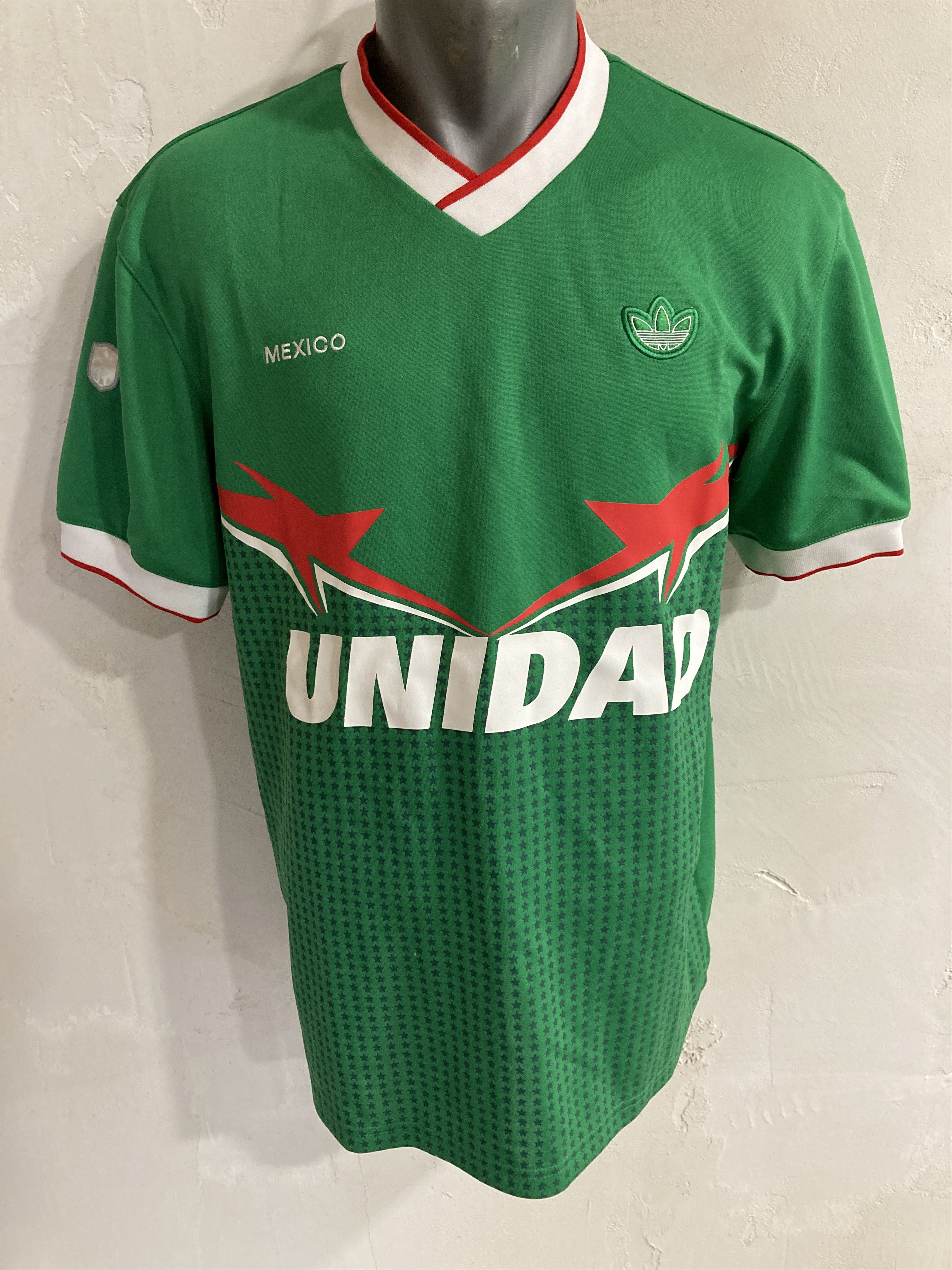 Adidas Vintage Mexico Unidad Soccer Jersey Retro Green Size US M / EU 48-50 / 2 - 1 Thumbnail