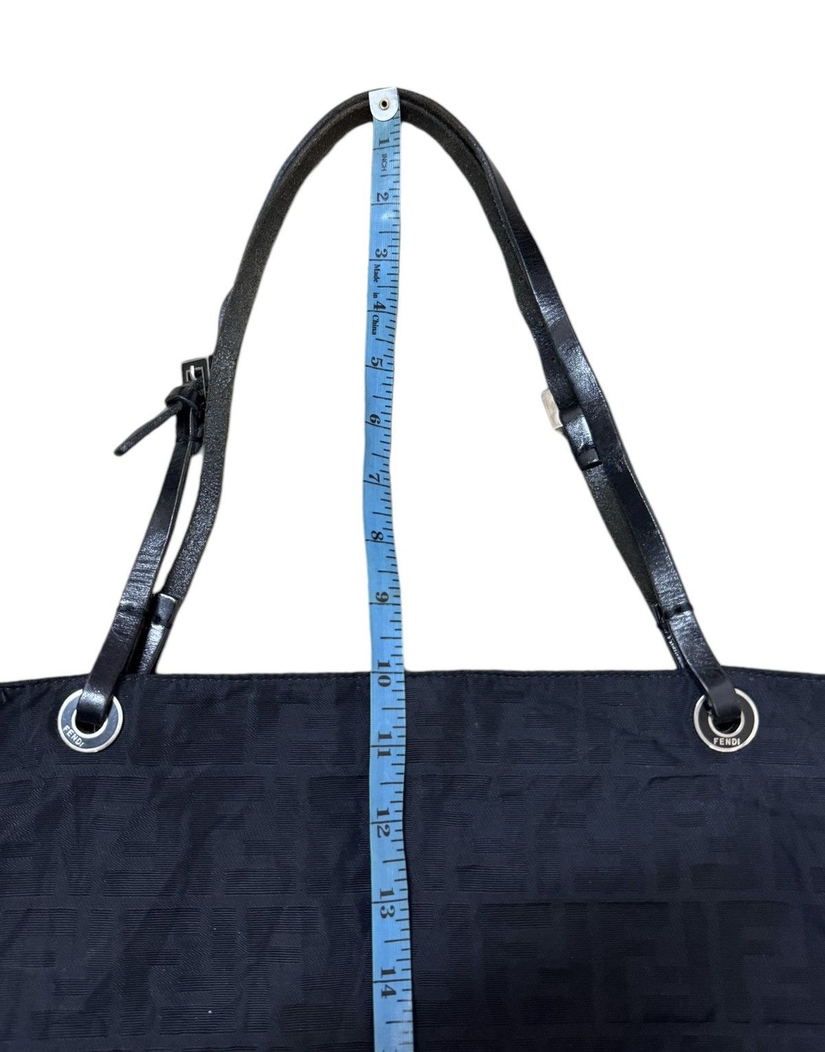 Fendi Authentic🔥Fendi Zucca Black Canvas Tote Bag Size ONE SIZE - 18 Thumbnail