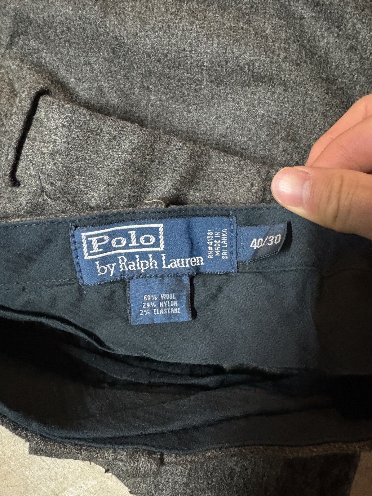 Polo Ralph Lauren Vintage 90s Polo Ralph Lauren Wool Pants Gray Size 40x30 Size US 40 / EU 56 - 4 Thumbnail