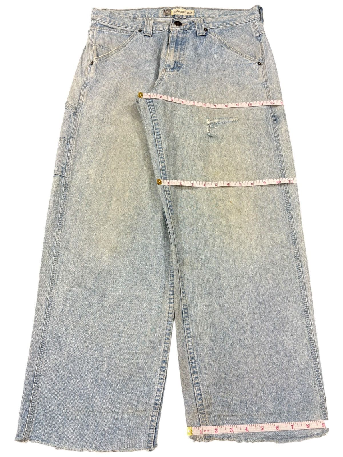 Lee Vintage Lee Dungarees Carpenter Distress Baggy Jeans Size US 34 / EU 50 - 11 Thumbnail