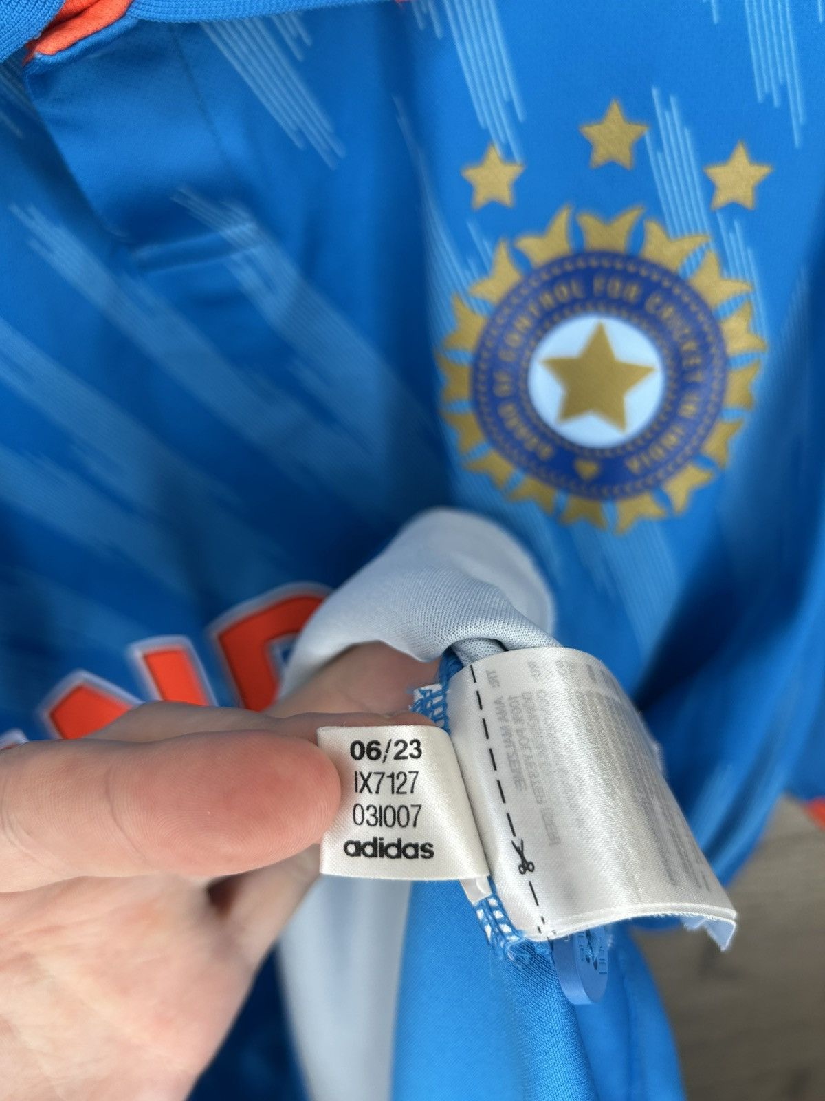 Adidas Adidas India Cricket Jersey Size US XL / EU 56 / 4 - 14 Thumbnail