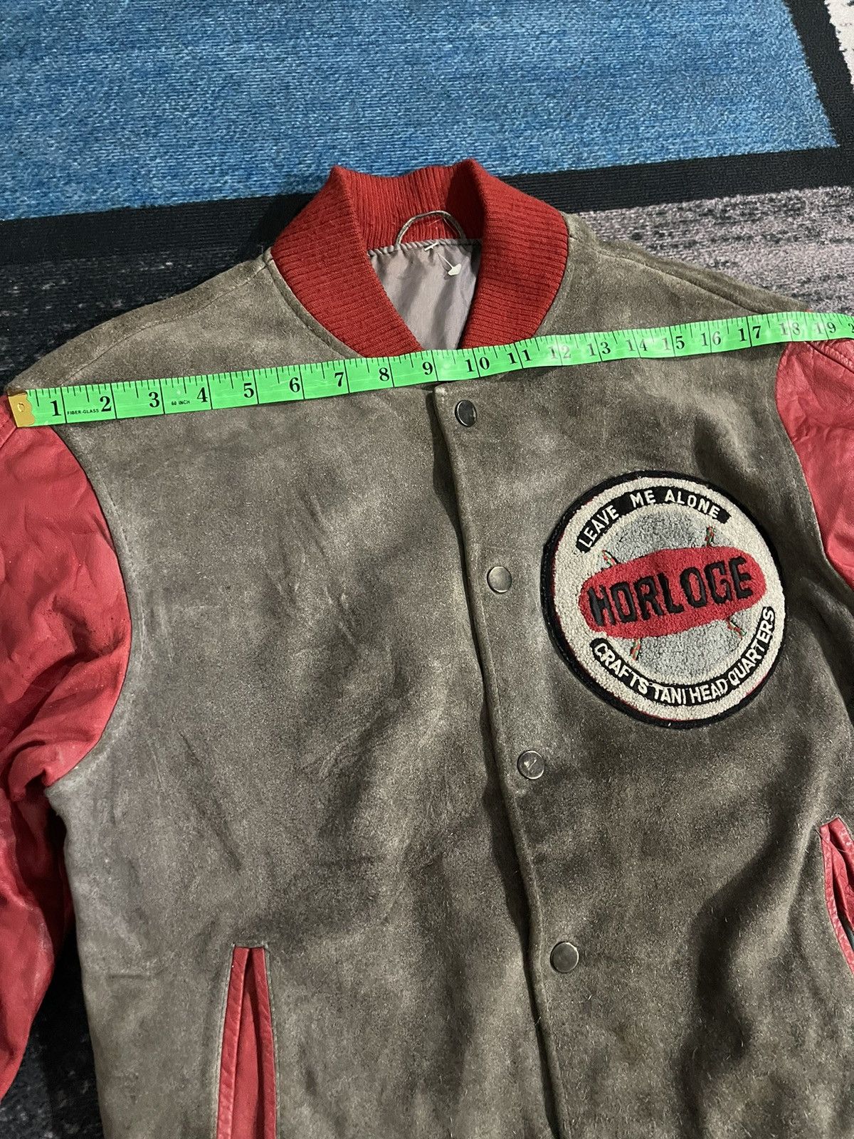Vintage Vintage Horloge Craft Tani Varsity Leather Jacket Size US M / EU 48-50 / 2 - 19 Thumbnail