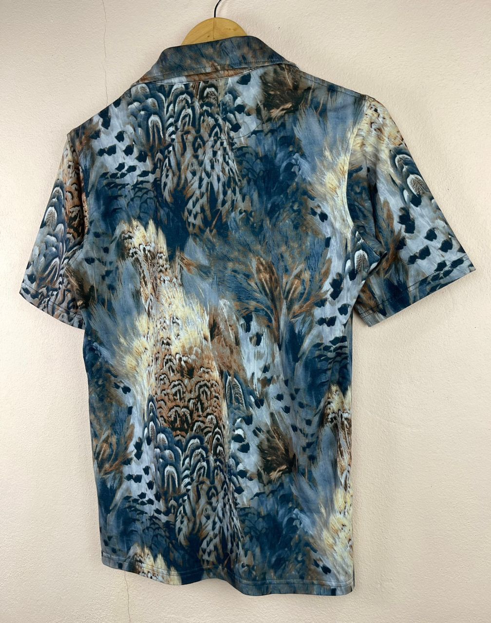 Japanese Brand × Tornado Mart Tornado Mart Lace-Up Feather Pattern Polo Shirt Size US M / EU 48-50 / 2 - 10 Thumbnail