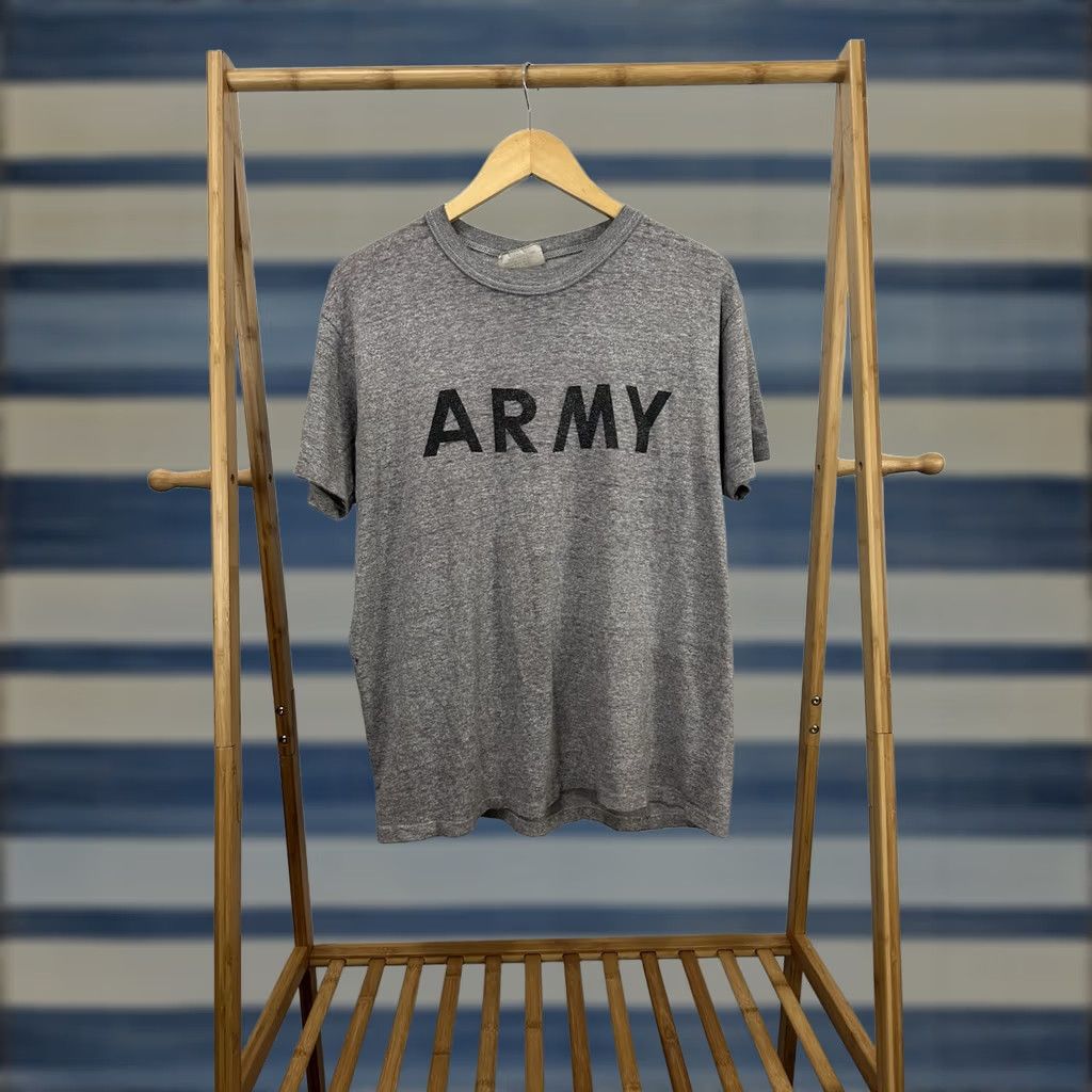 Vintage VTG US Army PT T-Shirt Size M Gray Burnout Boxy Worn Paper Thin Circa 1990s Mens Size US M / EU 48-50 / 2 - 1 Thumbnail
