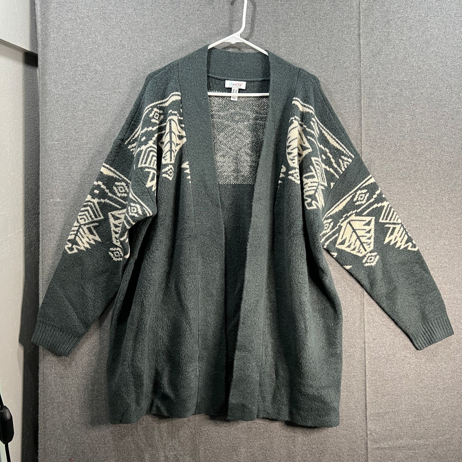 Denim & Co. Denim & Co. Open Front Cardigan With Fair Isle Size XL / US 12-14 / IT 48-50 - 1 Thumbnail