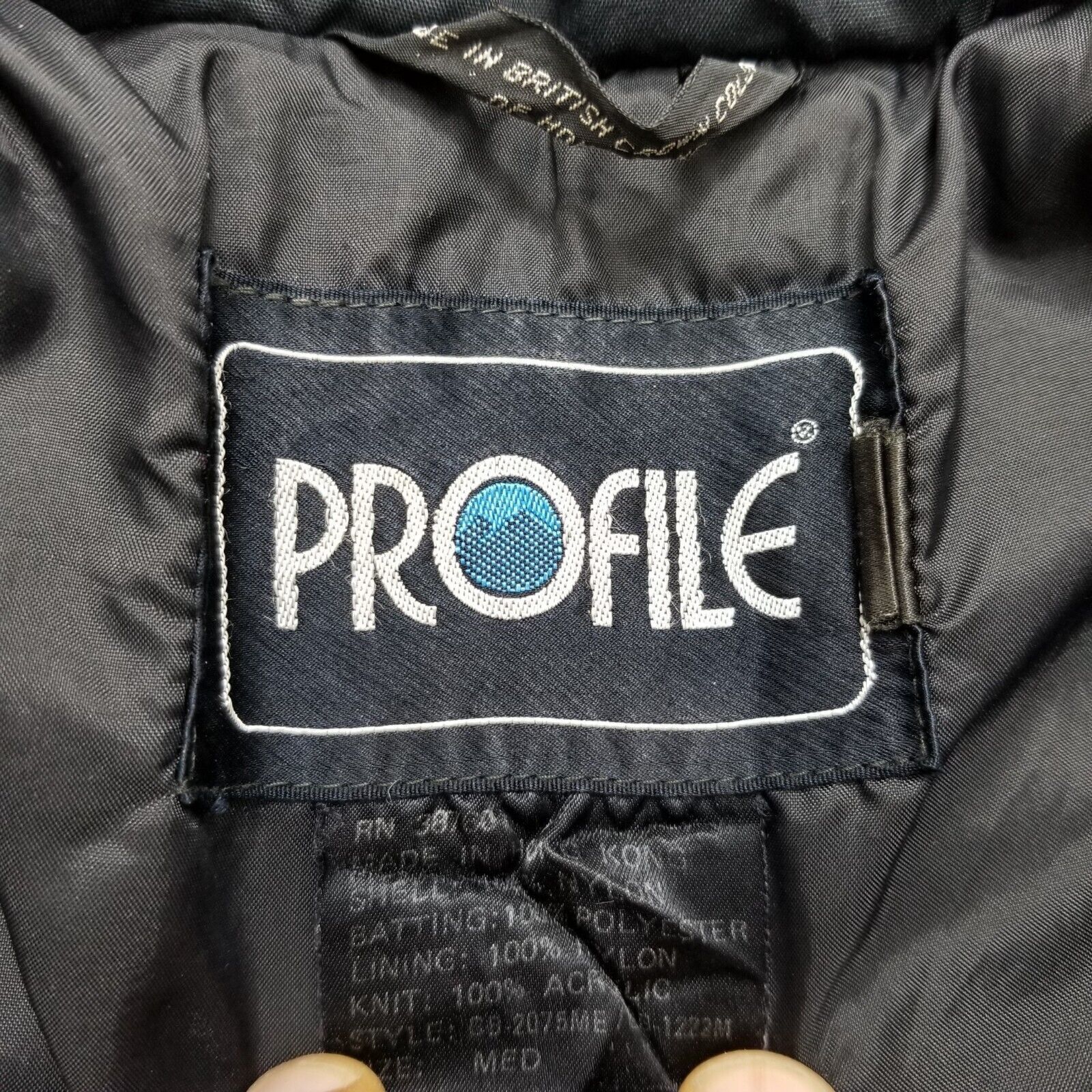 Other Profile Jacket Mens Medium Black Full Zip Pockets Size US M / EU 48-50 / 2 - 6 Thumbnail