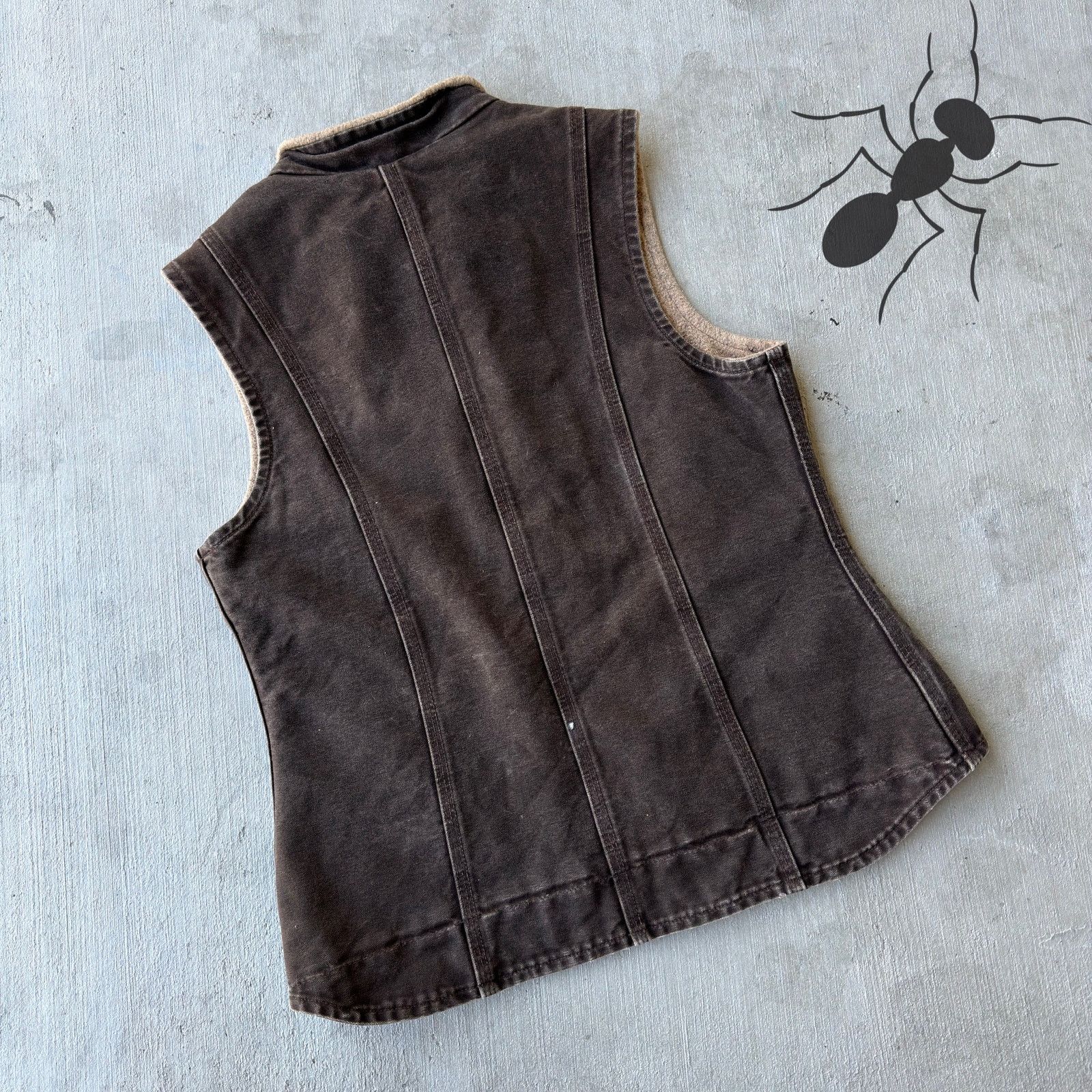 Carhartt × Vintage Carhartt WOMENS WV001 DKB brown work wear vest Size US M / EU 48-50 / 2 - 3 Thumbnail