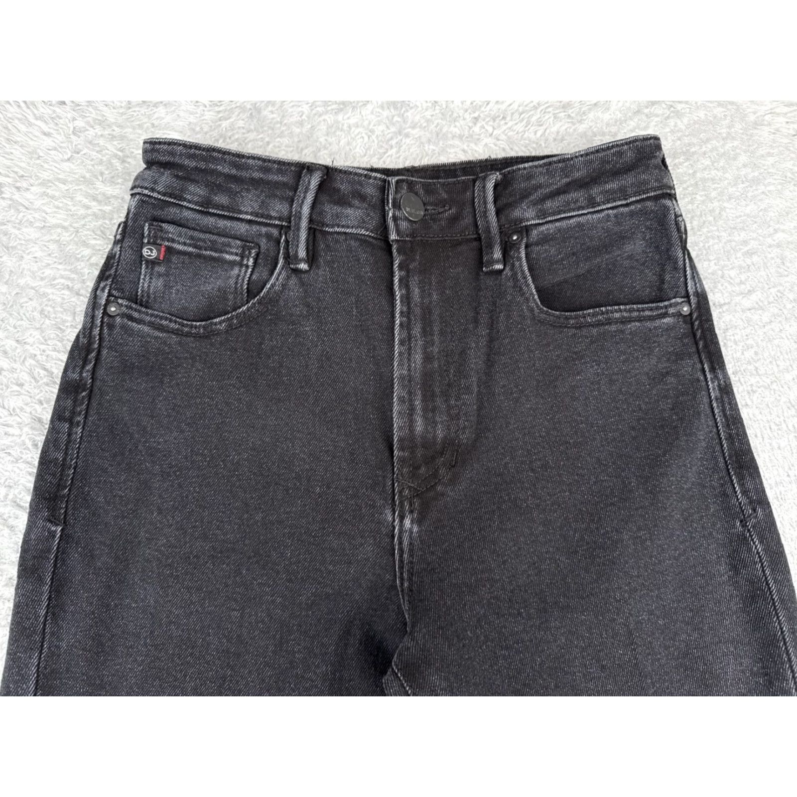 Vintage Dear John Jeans Women Bootcut 25 Black Denim Cotton 5-Pocket High Rise 25x33 Regular Classic Knit? Size 42" / US 20 - 4 Thumbnail