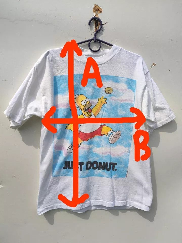 Vintage vintage 1996 The Simpsons Homer Simpson Just Donut Shirt Size US L / EU 52-54 / 3 - 10 Thumbnail