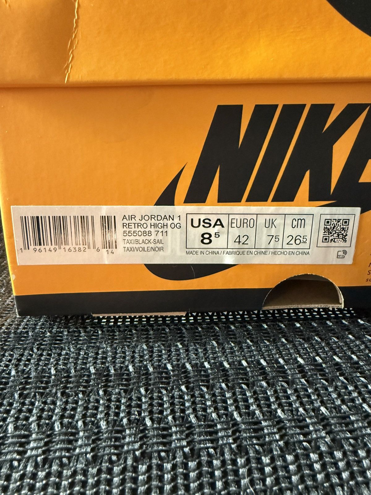 Nike Jordan 1 Yellow Toe Size US 8 / EU 41 - 10 Thumbnail