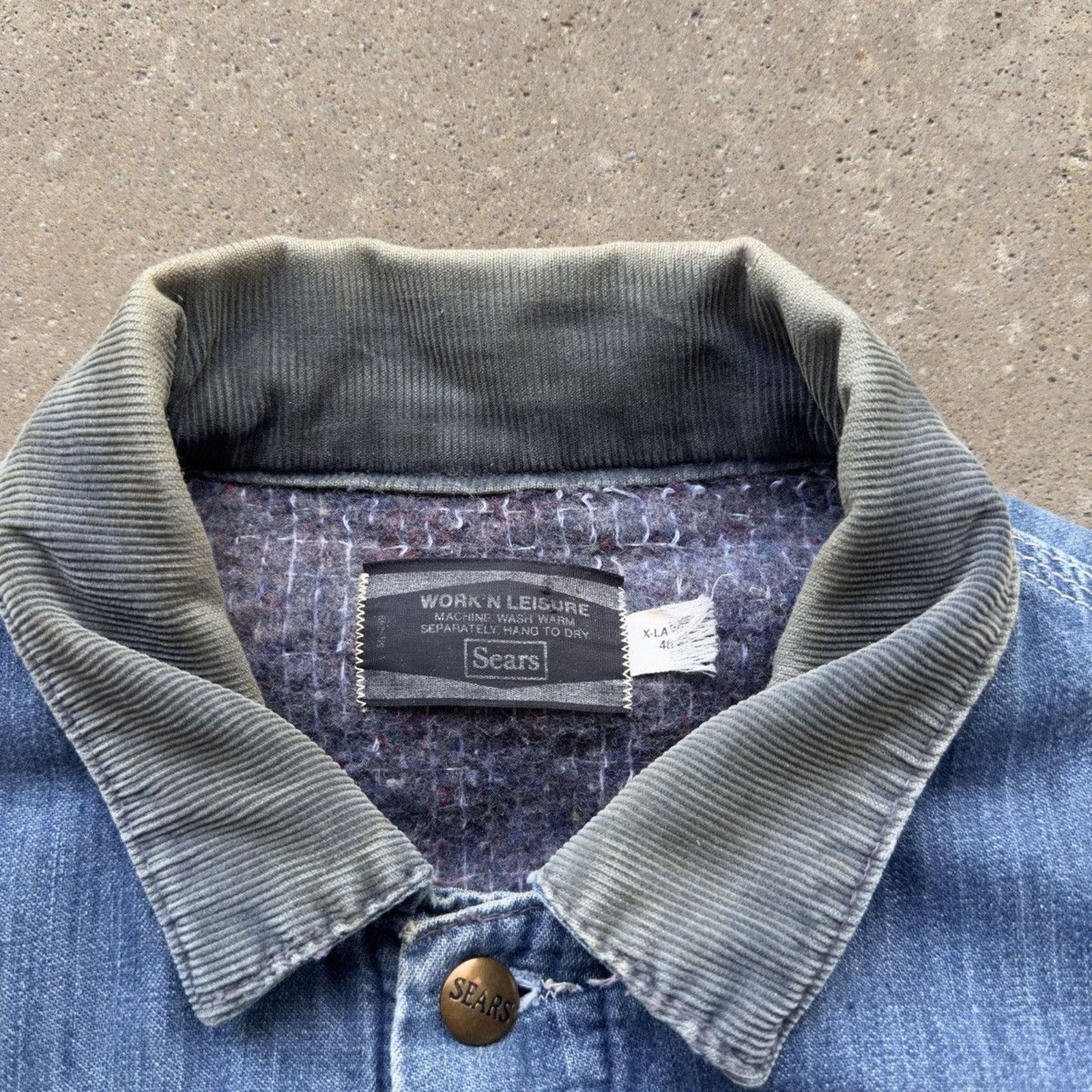 Vintage Thrashed Faded Distressed Sears Chore Coat ERD Grunge RRL Size US XL / EU 56 / 4 - 4 Thumbnail