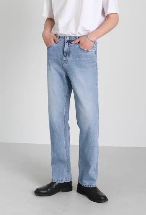 Japanese Brand Kiuchi x ishi Light blue washed loose versatile trendy jeans Size US 32 / EU 48 - 2 Thumbnail