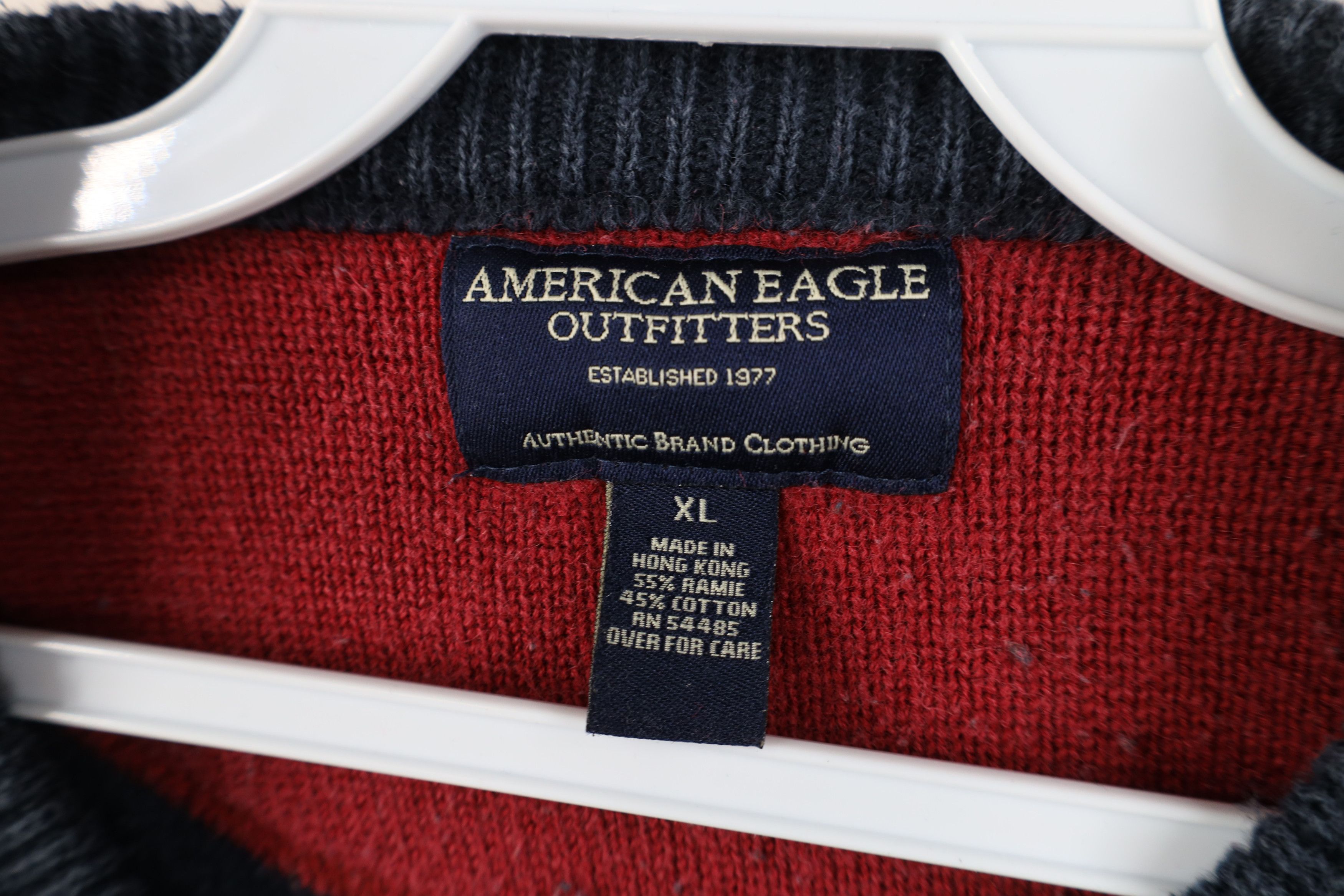 American Eagle Outfitters Vintage 90s Y2K American Eagle Block Knit Crewneck Sweater Size US XL / EU 56 / 4 - 7 Thumbnail
