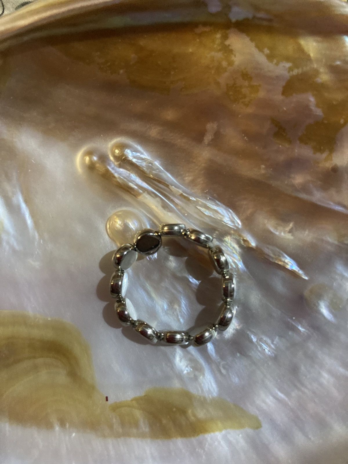 Other Silver coloured circular beaded ring Size ONE SIZE - 2 Thumbnail