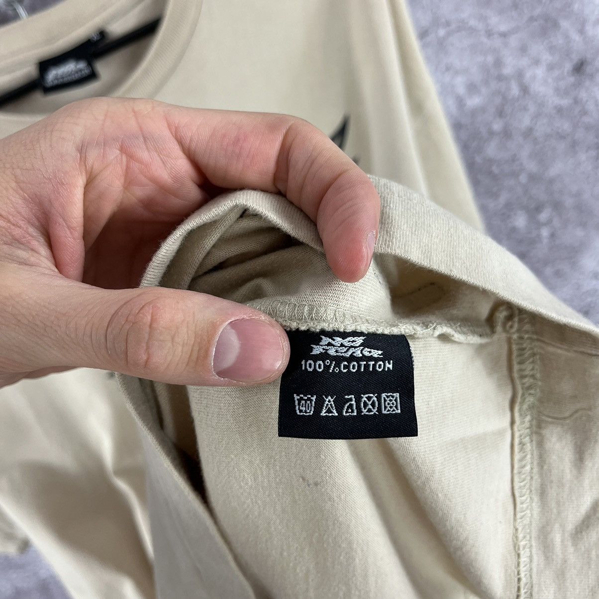 No Fear × Vintage No Fear Vintage T-Shirt Big Logo Scull Y2K Beige Size XL Size US XL / EU 56 / 4 - 11 Thumbnail