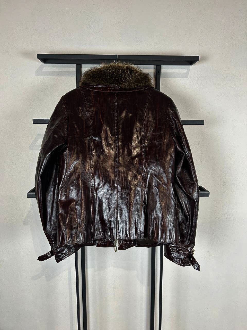 Japanese Brand Leather Jacket Fur Collar Vintage Distressed Biker Red Size US S / EU 44-46 / 1 - 6 Thumbnail