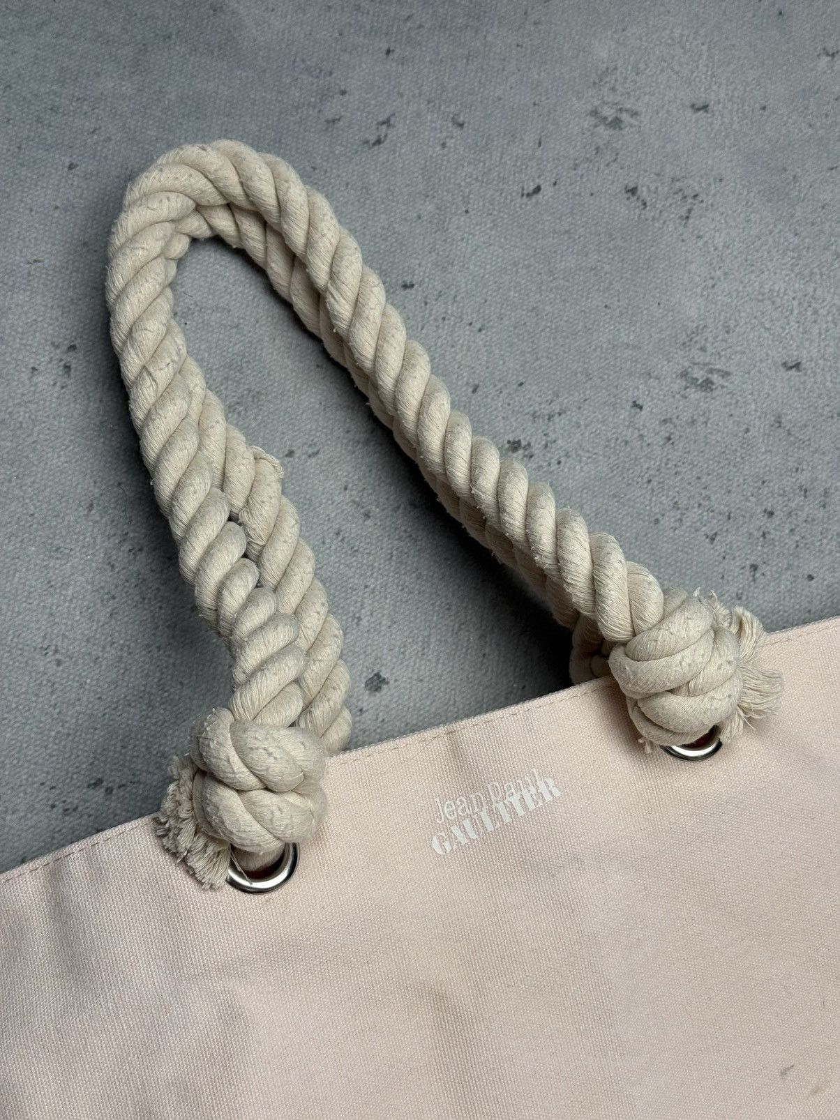 Archive Jean Paul Gaultier Rare Powder Rope Tote Beach Bag