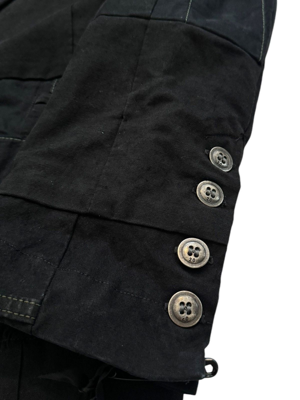Greg Lauren Sz3 1/1 Black Workwear Tux Ollie Blazer Patchwork Jacket Size US L / EU 52-54 / 3 - 9 Thumbnail