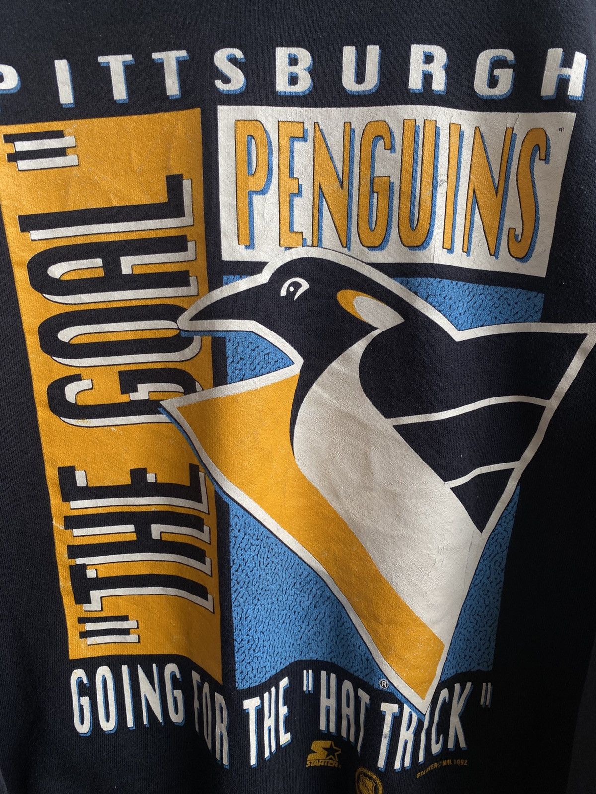 Vintage Distressed Penguins NHL Starter swetshirt